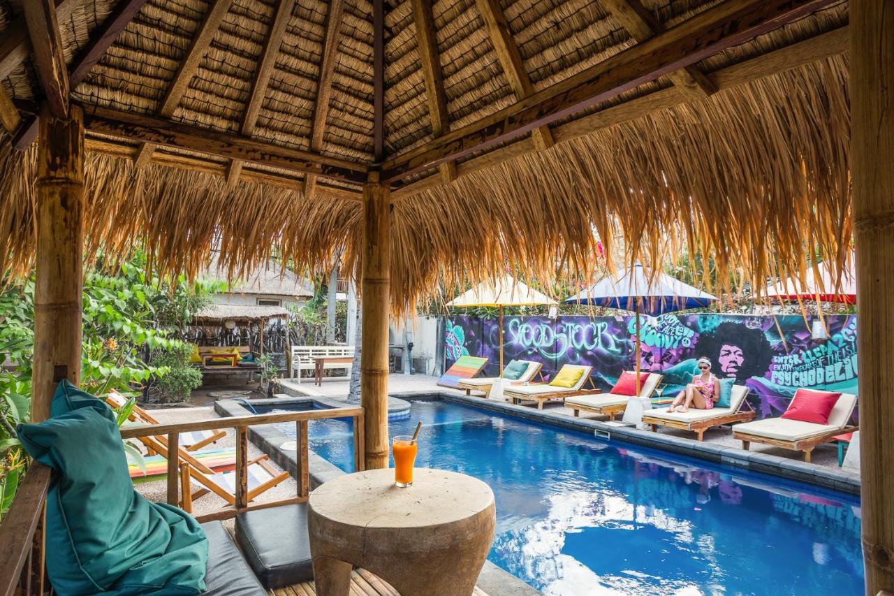 Woodstock Gili - Garden And Bungalows Hotel Gili Trawangan Esterno foto